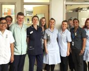 Some of the respiratory team from ward 9