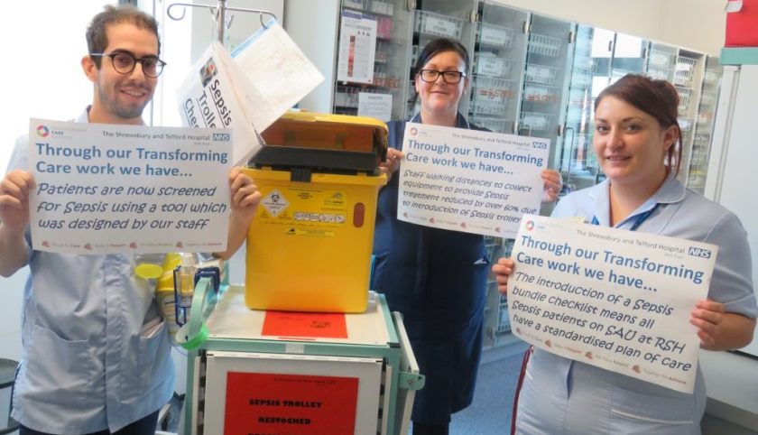 Sepsis Trolley and Staff