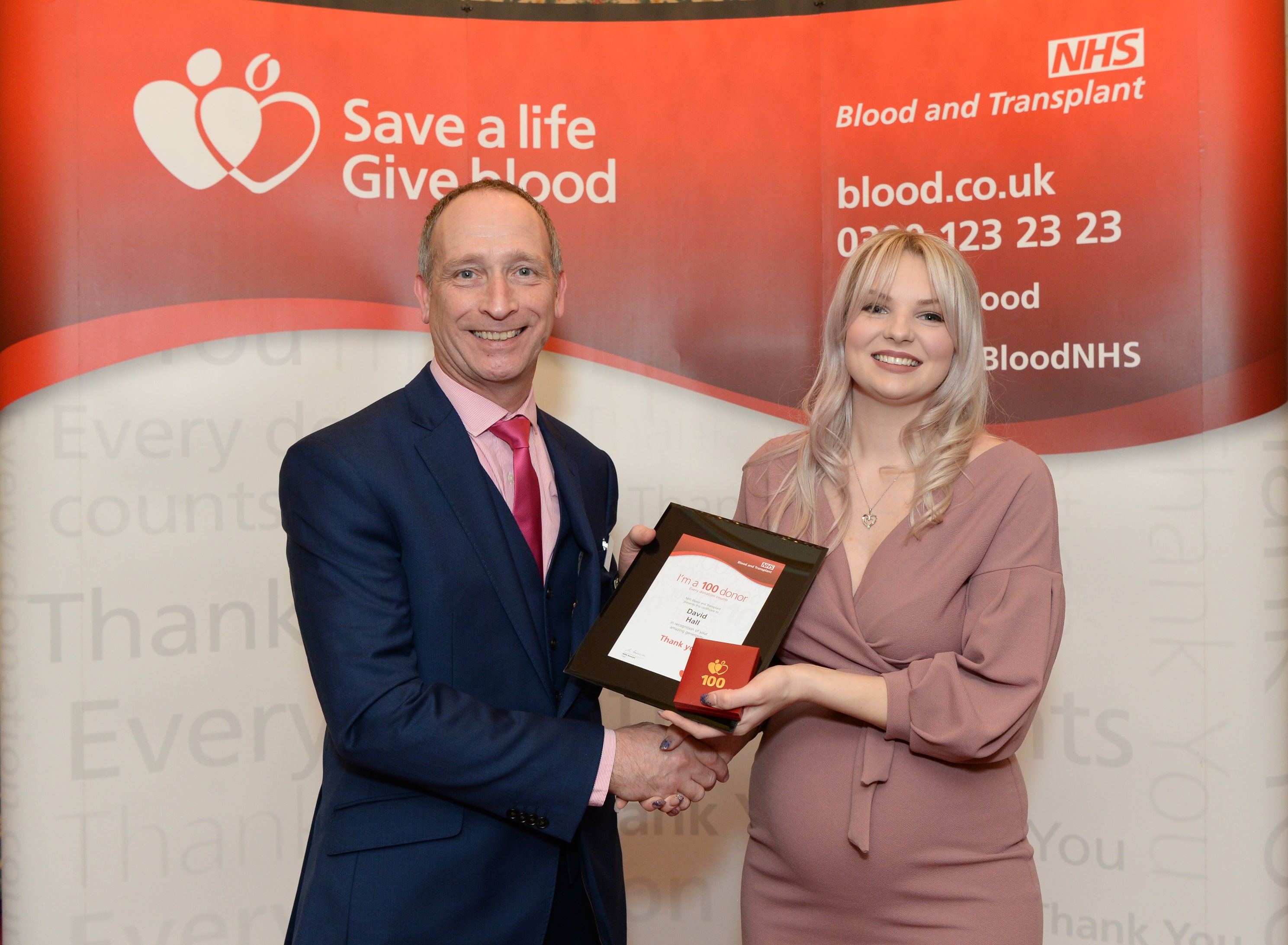Caring David donates 100th unit of blood SaTH