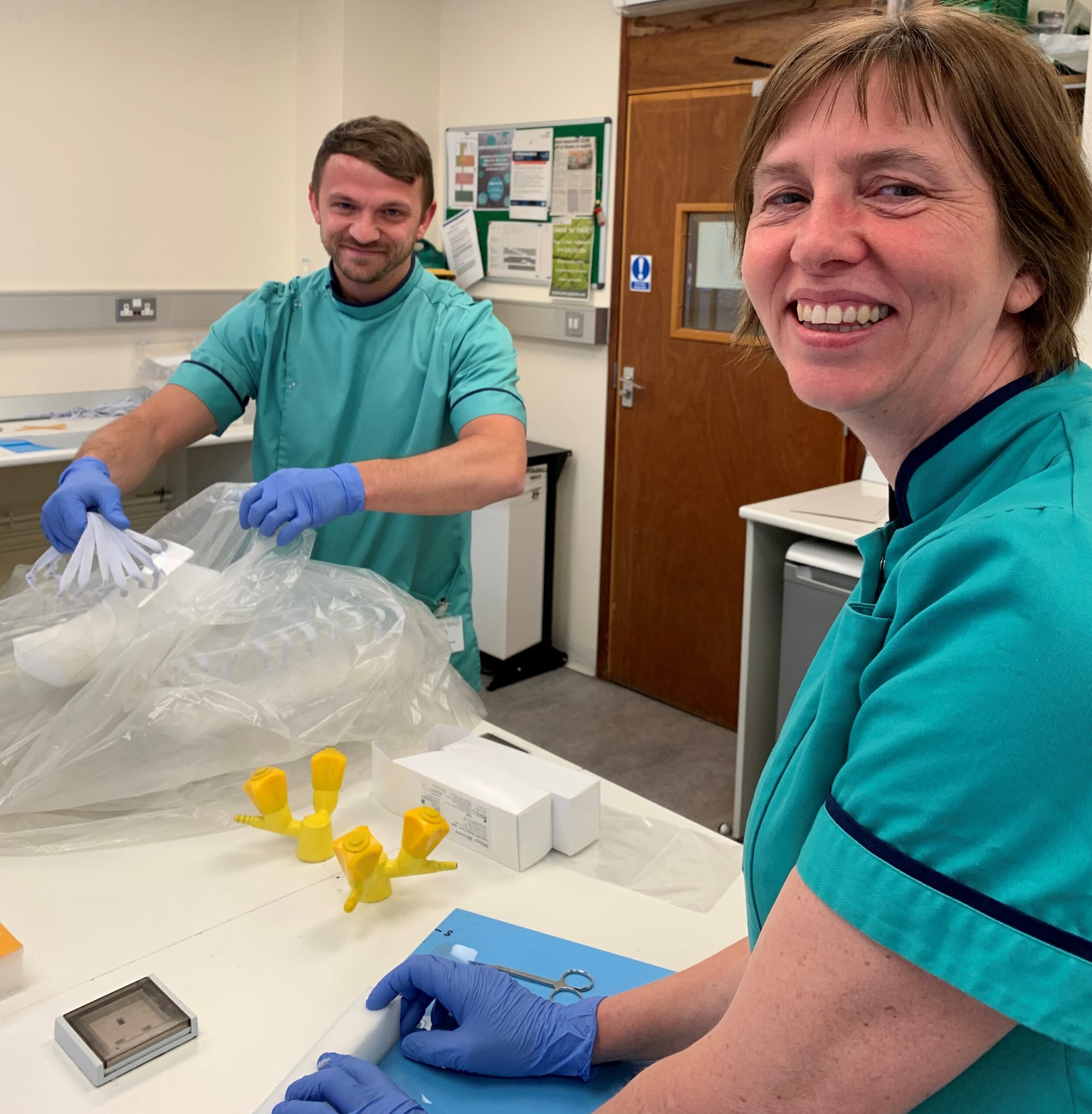 Hospital staff make 18,000 single use visors for frontline colleagues