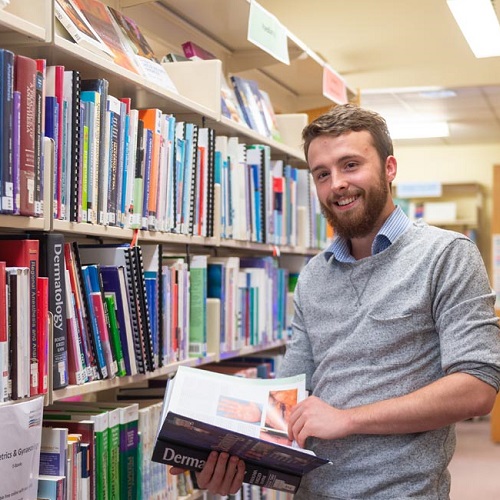 Staff member in the library