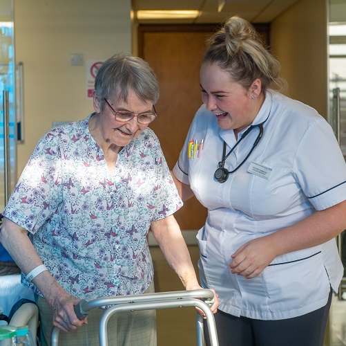 Nurse with patient