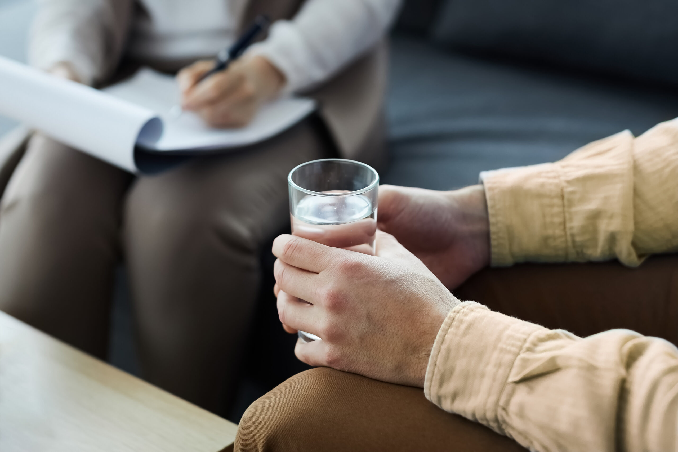 Stock image of a counselling session