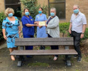 Julie Clarke with nurses from ENT and the team of Wellington Orbit