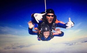 Debbie Snookes skydiving