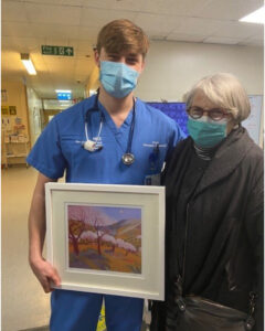 Artwork presented to junior doctor Ben