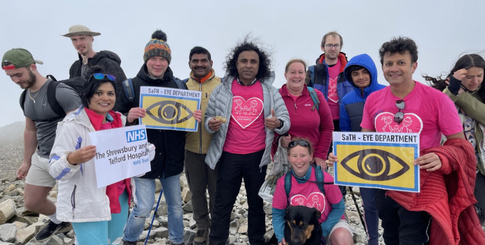 Opthalmology Team at the top of Scarfell Pike