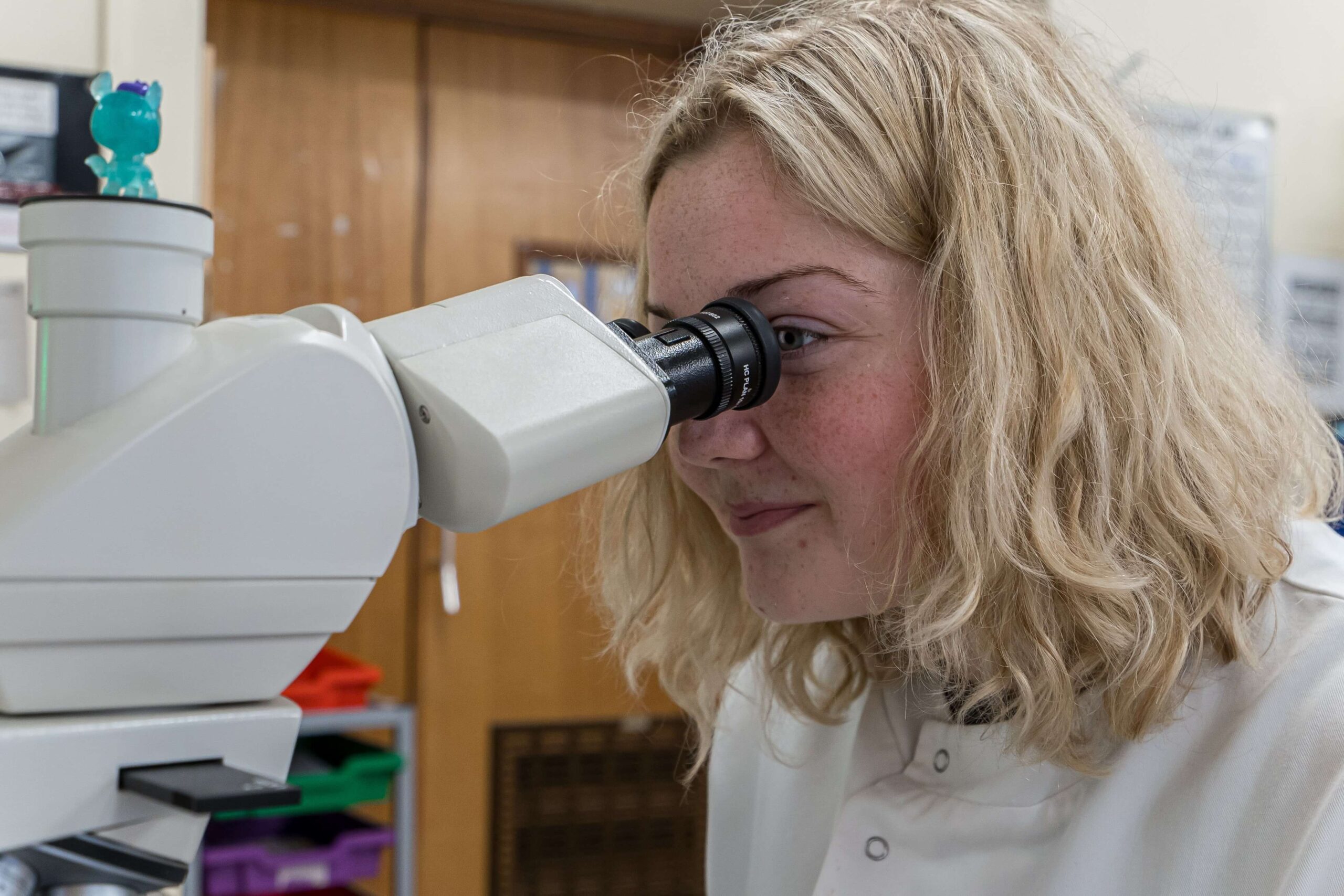 A member of staff doing clinical research