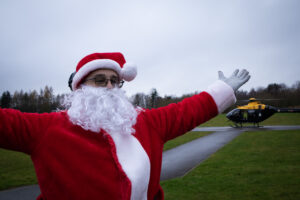 Santa arrives at Princess Royal Hospital by helicopter