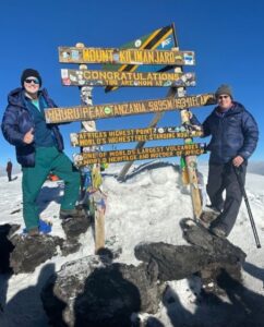 Father and son at the summit