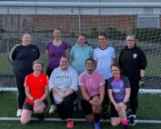 Picture of the 'Haven't Jota Clue' SaTH Charity Football Team - The team is made up of Sarah Dillow, Chantelle Teare, Gemma Lewis, Kirsty Granda, Kirsty Huckin, Eve Rutherford, Libby Cummins, Arya Mohandas, Cerys Dowman, Jennie Downes, and Ashrah Hamdani.