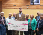 Tom Phelps, from SaTH, with members of Copthorne Cickers