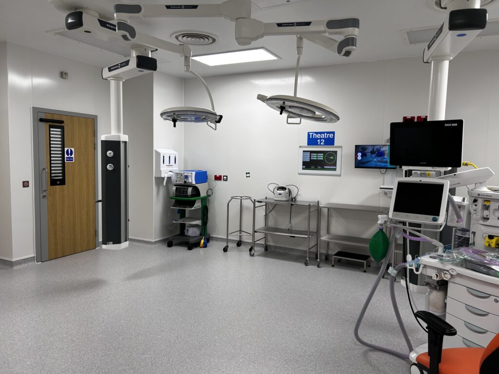 Planned care hub theatre A theatre within our planned care hub at Princess Royal Hospital