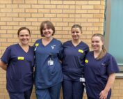 Picture of four of the home birth team at SaTH
