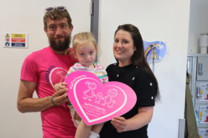 Luke, Ella and Heather Butler at the Neonatal Unit where Ella was born.