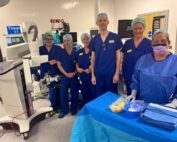 Members of the Surgical Team with some new equipment