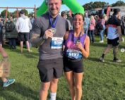 Image of Stephanie Kitchenham-Laing at the end of the Shrewsbury Half Marathon