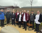 Members of the Radiotherapy Team in the new garden