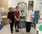 Julia Clarke, Director of Public Participation, Jess Nightingale, Radiographer and Sian Burley, Deputy Superintendent & Advanced Practitioner, with the new kit