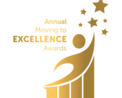 Gold moving to excellence logo