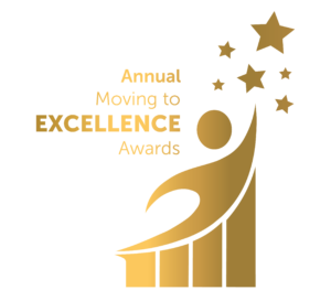 Gold moving to excellence logo