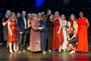Public Recognition Award winners - some members of the Fertility Team with Rhia Boyode, Group Chief People Officer